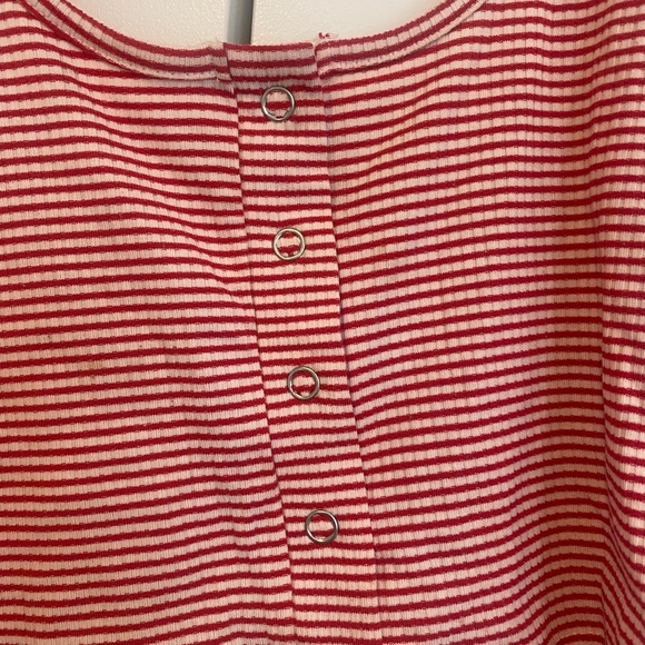 Striped button up crop top - Picture 3 of 4